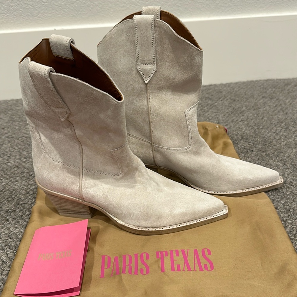 Paris Texas Dakota suede cowboy boot.